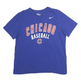 NIKE Mens Blue Chicago Baseball Graphic T-Shirt L Short Sleeve Crew Neck Casual