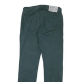 CARLO CHIONNA Mens Cotton Blend Slim Straight Green Trousers W30 L31 Stylish
