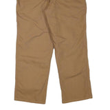 WESTEX Mens Cotton Blend Brown Relaxed Straight Trousers W35 L29 Workwear