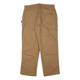 WESTEX Mens Cotton Blend Brown Relaxed Straight Trousers W35 L29 Workwear