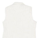 CALVIN KLEIN Womens White Polyester Regular Zip Sleeveless Jacket M Sherpa