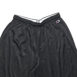 CHAMPION Mens Black Casual Shorts L W28 Sportswear Logo Polyester Comfort