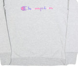 CHAMPION Womens Grey Pullover Crew Neck Sweatshirt M Cotton Blend Casual