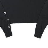 NIKE Womens Black Crop Sweatshirt XS Nike Air Printed Logo Crew Neck Long Sleeve