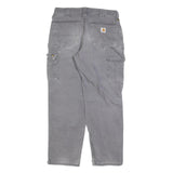 CARHARTT Mens Relaxed Workwear Jeans Grey Cotton Blend Cargo W32 L30 Durable