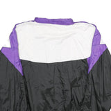 ACKERMANN Mens Purple & White & Black Track Jacket M Nylon Plain Zip Athletic