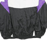 ACKERMANN Mens Purple & White & Black Track Jacket M Nylon Plain Zip Athletic
