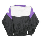 ACKERMANN Mens Purple & White & Black Track Jacket M Nylon Plain Zip Athletic
