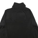TOMMY HILFIGER Womens Black Plain Pullover Roll Neck Basic Knit M Acrylic Jumper