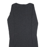 Womens Grey Wool Blend Bodycon Jersey Dress XS Long Sleeve Round Neck