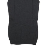 Womens Grey Wool Blend Bodycon Jersey Dress XS Long Sleeve Round Neck