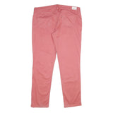 LEVI'S Womens Cotton Blend Pink Relaxed Straight Trousers W38 L33