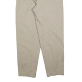 RUBY Womens Beige Relaxed Straight Trousers W30 L30 Casual Lightweight Zip