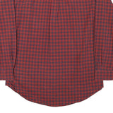 TOMMY HILFIGER Mens Red & Navy Check Shirt M Classic Fit Button-Down Collar Long