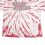 GILDAN Mens White & Red Alabama Crimson Tide Tie Dye T-Shirt 2XL Short Sleeve