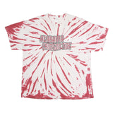 GILDAN Mens White & Red Alabama Crimson Tide Tie Dye T-Shirt 2XL Short Sleeve