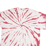 GILDAN Mens White & Red Alabama Crimson Tide Tie Dye T-Shirt 2XL Short Sleeve