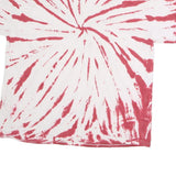 GILDAN Mens White & Red Alabama Crimson Tide Tie Dye T-Shirt 2XL Short Sleeve