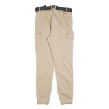 TALLY WEIJL Womens Cotton Blend Beige Slim Cargo Trousers W28 L28 Belted