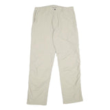 SWITCHER Mens Nylon Beige Regular Fit Straight Leg Trousers W34 L33 Lightweight