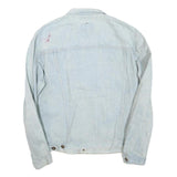 LEVI'S Mens Blue Light Denim Cotton Blend Button Jacket L Patch Pocket Casual