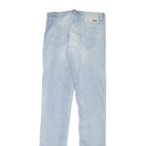 DIESEL Womens Slim Light Blue Denim Jeans W26 L32 Stylish Cotton Blend Zip