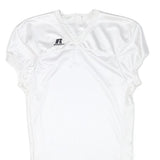 RUSSELL ATHLETIC Womens White Plain Day Polyester Blend Short Sleeve Dress M