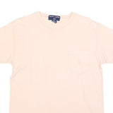 RALPH LAUREN Mens Cream Cotton Blend Pocket T-Shirt M Short Sleeve Crew Neck