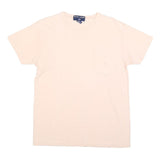 RALPH LAUREN Mens Cream Cotton Blend Pocket T-Shirt M Short Sleeve Crew Neck