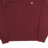 CHAMPION Mens Maroon Crew Neck L Cotton Blend Logo Sweatshirt Pullover