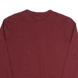 CHAMPION Mens Maroon Crew Neck L Cotton Blend Logo Sweatshirt Pullover