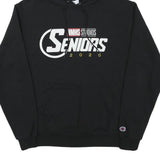 CHAMPION Mens Black Seniors 2020 Pullover Hoodie M Cotton Blend