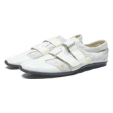 GUCCI Mens White Leather Strap Trainers UK 10.5 Designer Casual Shoes