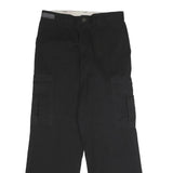 DICKIES Mens Black Polyester Blend Regular Straight Cargo Trousers W30 L30
