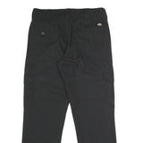 DICKIES Mens Black Regular Fit Straight Trousers W34 L30 Workwear Cargo Style