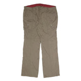 TCM Womens Polyester Blend Beige Relaxed Wide-Leg Trousers W40 L32 Zip Cargo