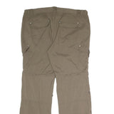 TCM Womens Polyester Blend Beige Relaxed Wide-Leg Trousers W40 L32 Zip Cargo