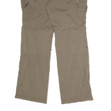 TCM Womens Polyester Blend Beige Relaxed Wide-Leg Trousers W40 L32 Zip Cargo