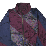 CALIFORNIA LEGEND Mens Blue & Maroon Polyester Blend Zip Track Jacket L Retro