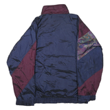 CALIFORNIA LEGEND Mens Blue & Maroon Polyester Blend Zip Track Jacket L Retro
