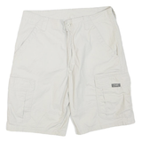WRANGLER Mens White Cargo Cotton Blend Shorts M W34 Casual Pocket Style