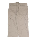 BOTIGER Mens Cotton Blend Beige Regular Straight Zip Trousers W32 L30 Casual