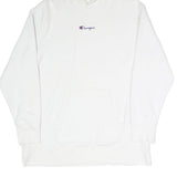 CHAMPION REVERSE WEAVE Mens White Hoodie S Cotton Blend Classic Pullover