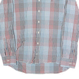 TOMMY HILFIGER Mens Blue Black & Red Check Shirt L Classic Cotton Blend Casual