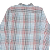 TOMMY HILFIGER Mens Blue Black & Red Check Shirt L Classic Cotton Blend Casual