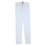 DOLCE & GABBANA Womens Slim White Jeans Denim W28 L36 Stylish Cotton Blend Zip