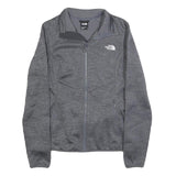 THE NORTH FACE Womens Grey Jacket XS Polyester Zip Plain Lightweight Outdoor