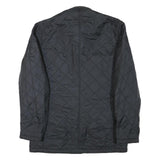 BARBOUR INTERNATIONAL Mens Black Quilted Jacket S Polyester Blend Button Closure