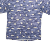 CAMPIA Mens Blue Sea Life Print Cotton Blend Casual Shirt M Summer Beachwear