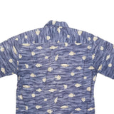 CAMPIA Mens Blue Sea Life Print Cotton Blend Casual Shirt M Summer Beachwear